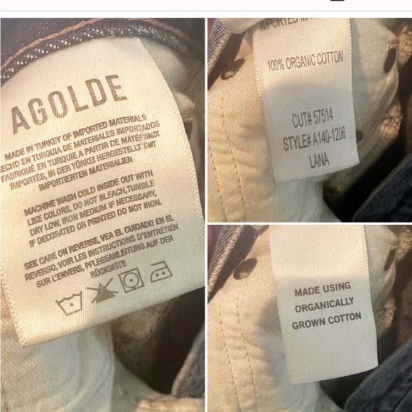 Agolde Lana Mid Rise Vintage Straight Jeans in Backdrop 27 - Picture 4 of 9